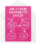 Funny Mother'S Day Cards | Am I Your Favourite Child Quiz Card | for Mum Her Mum