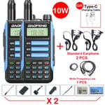 (2 kpl-UV16 paketti 28) 2 kpl Baofeng UV16 Max Walkie Talkie 10W V2 versio VHF UHF Dual Band Two Way CB Ham Radio UV16 Kannettava radiolähetin-vastaanotin UV10R