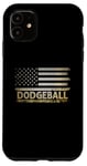 Coque pour iPhone 11 Drapeau américain USA Dodgeball Dodge Ball Game