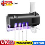 Smart UV Toothbrush Holder Multifunctional UV Toothpaste Dispenser for Bathrooms