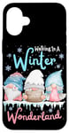 iPhone 16 Plus Walking In A Winter Wonderland Three Gnome Funny Christmas Case