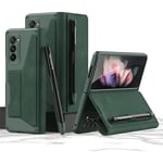 Galaxy Z Fold 2 5G Fodral Läder Fällbar Slim Flip Case Velcro Pen Slot Avtagbar Fällbar Samsung G