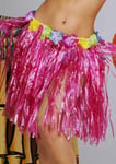 Adult Size Womens Short Pink Hawaiian Grass Skirt Hula Girl Fancy Dress