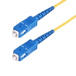 StarTech 30m (98.4ft) SC to SC (UPC) OS2 Single Mode Simplex Fiber Optic Cable  9/125µm  40G/100G  Bend Insensitive  Low Insertion Loss  LSZH Fiber