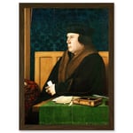 Painting Antique Holbein Junior Thomas Cromwell Earl Essex Chief Minister Artwork Framed Wall Art Print A4