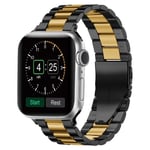 Metallrem För Apple Watch Ultra 49mm 8 7 45mm 41mm rostfritt stål smart watch armband För iwatch 6 5 4 3 SE 44mm 42mm 40mm Black gold For 38mm 40mm 41mm