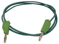 Velleman Cordon de mesure, fiche banane 4 mm, doublement isolé, empilable, moulé par injection, très souple, longueur de câble 100 cm, vert, maximum 30 V/3 A