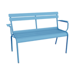 Fermob Luxembourg soffa med armstöd 131x55,5x86 cm Maya Blue