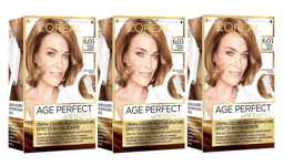 3 L'OREAL AGE PERFECT EXCELLENCE HAIR DYE DARK BLONDE CARAMEL 6.03 ITALIAN TEXT