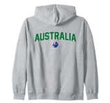 Green Yellow Australia Tshirt Down Under Team Australia Flag Zip Hoodie