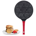 Pancake Maker - Non-Stick Pancake Pan Griddle Grill Pan  Crepe Maker 7-Mold9636