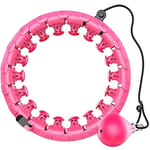 Hula Hoop - Pneu Pneumatique Réglable Hoola Hoop Fitness et Fitness avec Coussinets de Massage pour Perte de Poids pour Adultes Débutants et Adolescents (Color : Pink, Size : 24 Knots)