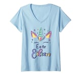 Womens First Name Eileen Personalized E Is For Eileen V-Neck T-Shirt