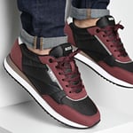 Mens Boss by Hugo Boss Kai Runn Trainers UK 8 Black & Burgandy BNIB RRP £189