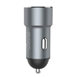 Clenp Car Charger, 2.4A Universal Dual USB Ports Car Auto Mobile Phone Quick Charger Adapter Socket Grey One Size