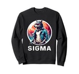 Sigma Meme Shirts Ironic Meme Shirt Cool Funny Sigma Wolf Sweatshirt