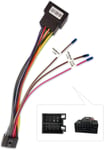 Adaptateur Branchement Autoradio, Câble Adaptateur 16 Broches Vers Iso Avec Lignes De Commande Au Volant Et Ligne De Commande Inverse Pour Pr Standard Iso Stéréo De Voiture Android