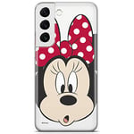 ERT GROUP Coque de téléphone Portable pour Samsung S22 Original et sous Licence Officielle Disney Motif Minnie 054 Parfaitement adapté à la Forme du téléphone Portable, partiel imprimé