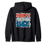 Party In The USA Stars Peace Symbols Zip Hoodie