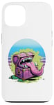 iPhone 13 Monster chest sharp teeth long tongue horror fantasy monster Case