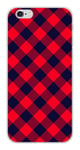 Coque en silicone imprimée compatible Apple iPhone 6 iPhone 6S Tartan Rouge