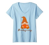 Womens fall thanksgiving Happy thanksgiving for family thanksgiving V-Neck T-Shirt