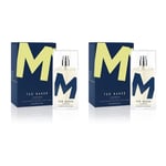 Ted Baker M Eau de Toilette For Men DUO With Woody Base Notes 2 x 75ml EDT