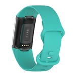 Fitbit Charge 5 - Silikone rem 23mm - Str. L - Cyan