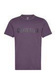 S/S Crew Neck Underwear Night & Loungewear Pyjama Tops Purple Calvin Klein