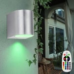 RGB LED Extérieur Lampe Murale Terrasse Luminaire Aluminium Spot Dimmable IP44