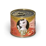 KITTY Cat Paté Saumon & Volaille, 6 x 200 g, Nourriture Humide pour Chat, sans céréales, avec Taurine, Huile de Saumon et Moule aux orles Vertes, Aliment Complet à Haute teneur en Viande, fabriqué en