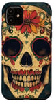 iPhone 11 Skull Mexican Sugar Skull art Sugar skull Floral Case