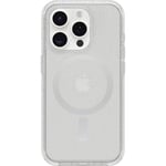 OtterBox iPhone 15 Pro (Only) Symmetry Series Clear Case - STARDUST (Clear/Silver), snaps to MagSafe, ultra-sleek, raised edges protect camera & screen