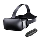 3D VR Virtual Reality Headset 3D VR -lasit peliohjaimella IOS:lle Android-puhelimille Lapset Aikuiset (V6 Glasses Y1 Black Handle)