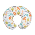 BOPPY Coussin d'allaitement Peaceful Jungle, forme ergonomique avec rembourrage, confort pour la mère et le bébé pendant l'allaitement au sein et au biberon, lavable en machine