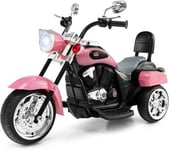 Moto Electrique Enfants Vehicule Electrique 6 V 3 Roues Charge 30 KG Scooter Rose