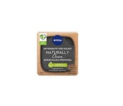 NIVEA Naturally Clean Gommage Visage Solide Nettoyage Profonde 75 g, Peeling visage 100% naturel avec charbon actif et acide citrique, Gommage nettoyant visage avec formule végétalienne