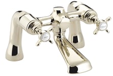 Bristan 1901 bath mixer tap in gold. Bath filler N BF G CD x