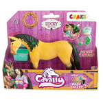 Cavally Box Set Lucky - Jouet Cheval Fille à Collectionner, Figurine Cheval Mustang réaliste avec Accessoires & Effets spéciaux