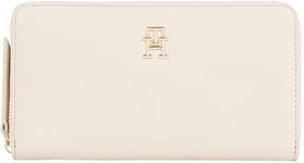 TOMMY HILFIGER TH LOGOTAPE LRG ZA AW0AW17266, Portefeuille zippé Femme, Beige (Sugarcane), OS