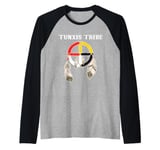 Tunxis Nation Indian Saukiog Tribe Medicine wheel Raglan Baseball Tee