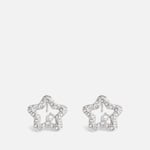 Coach Signature Silver-Tone Pavé Star Stud Earrings