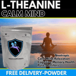 L-Theanine Powder 25g Grams Mental Focus Stress Sleep Memory Relaxation Health