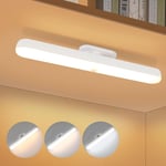 Led Applique Murale dimmable à batterie avec détecteur de mouvement 24 cm luminaire sous-meuble pour cuisine, éclairage intérieur de placard sans fil