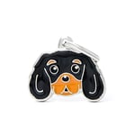 My Family Médaille pour chien Made in Italy, Cavalier King noir, Collection Friends, 32x26 mm