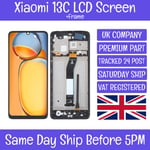 Xiaomi Redmi 13C Replacement LCD Screen Touch Display Digitizer Assembly + Frame