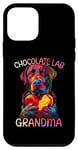 Coque pour iPhone 12 mini Chocolate Lab Lover Pop Art Femme Labrador Chocolat Grand-mère