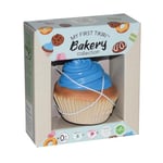 Tikiri 8596701 Hochet en caoutchouc naturel dans une boîte cadeau, cupcake, jouet de bain, pour bébés et enfants à partir de 0 mois