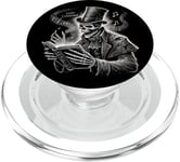 Carols Black Dark Goth Skeleton Christmas Women Men PopSockets PopGrip for MagSafe