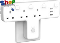 Plug  Adapter ,    3  Way  Extension  Plug  with  3  USB ,  Plug  Extension  Soc